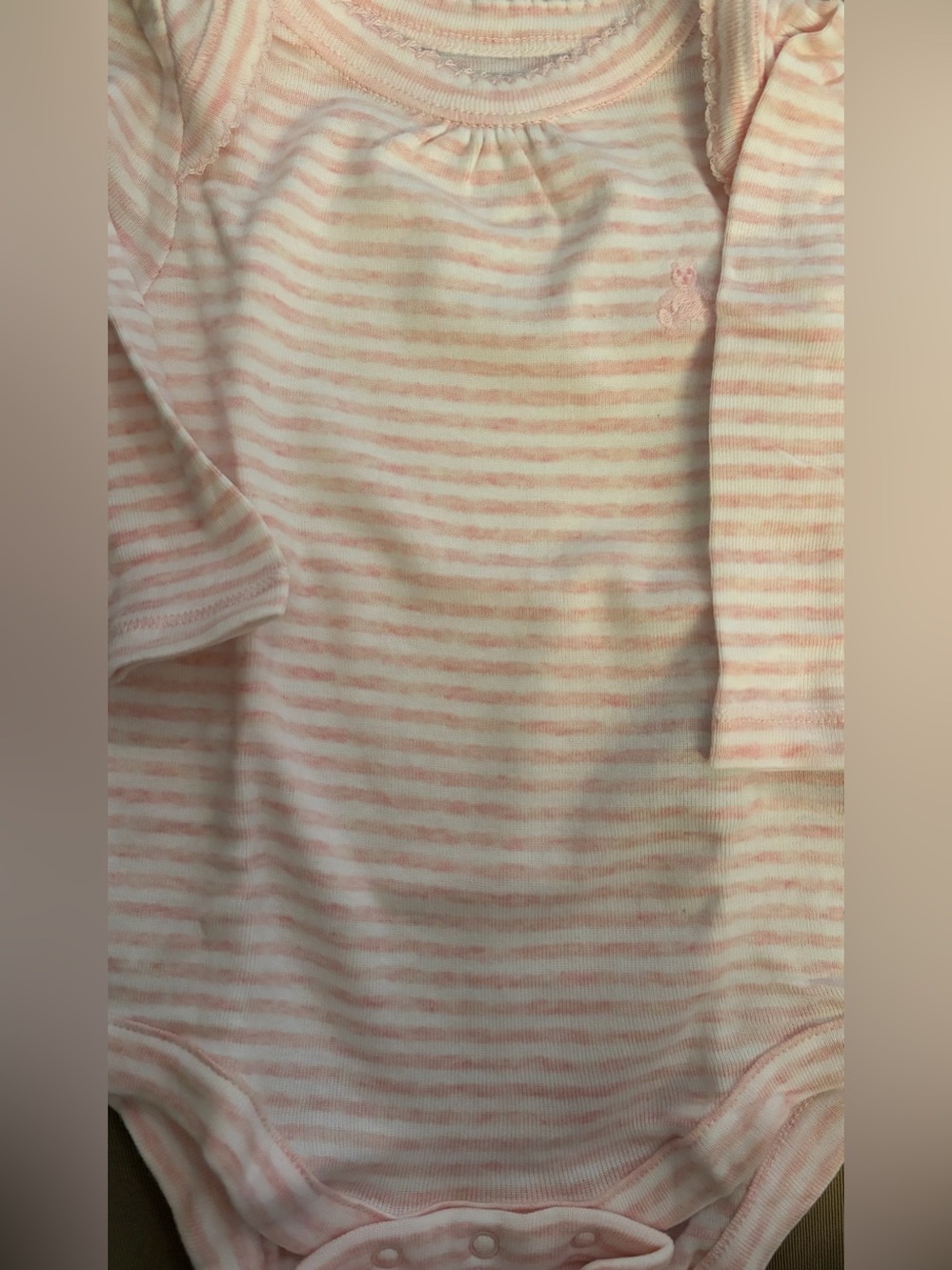 GAP-Baby First Favourite 3pk 100% cotton Long-Sleeve Bodysuits (size 0-3mth/pink - Picture 4 of 5